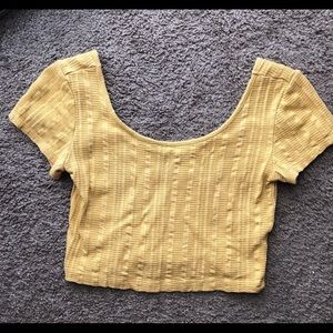 Y2K yellow crop top